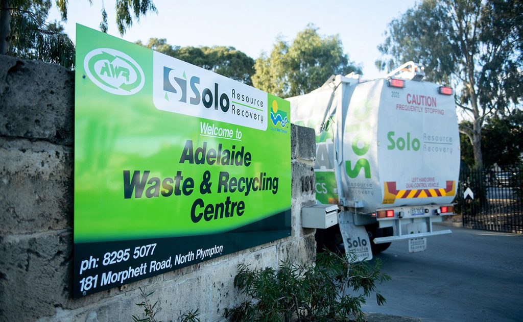 The entrance to the Adelaide Waste and Recycling Centre