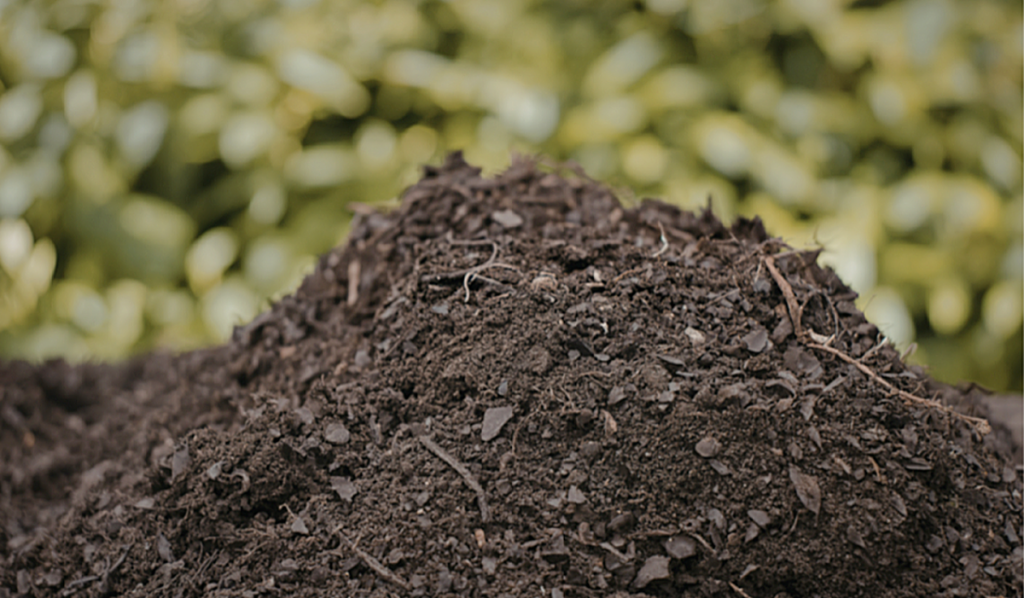A mound of soil